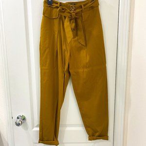 Zara TRF Mustard High Waisted Trousers